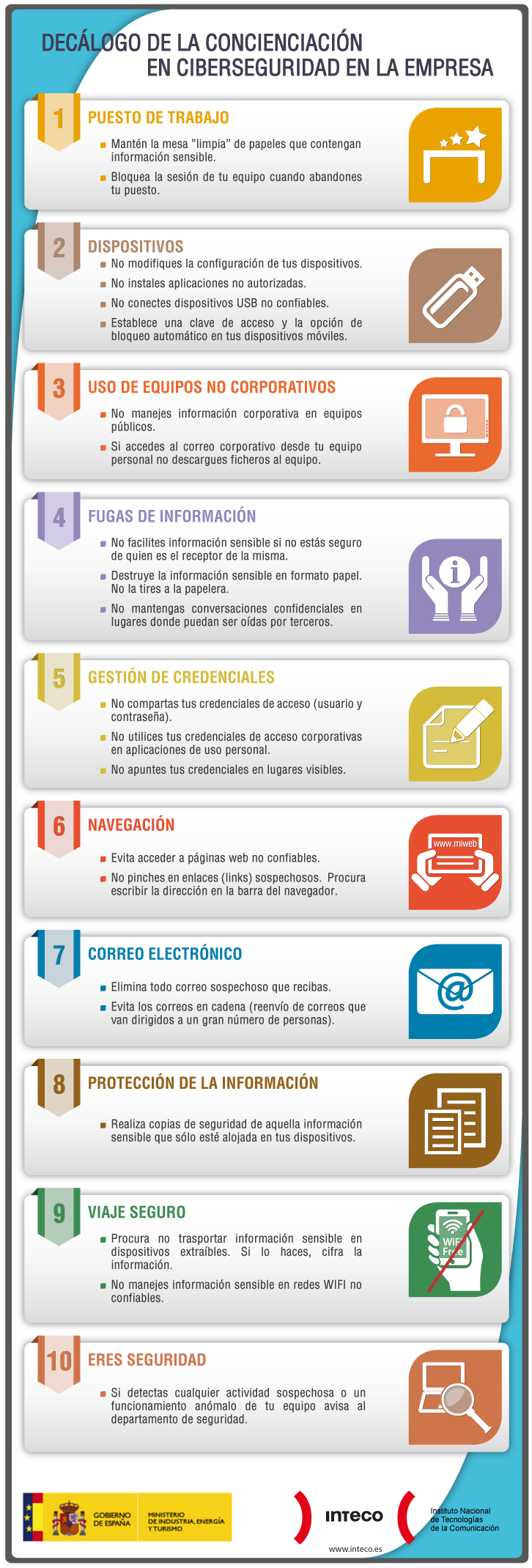 Ciberseguridad en la empresa #infografia #infographic - TICs y Formación