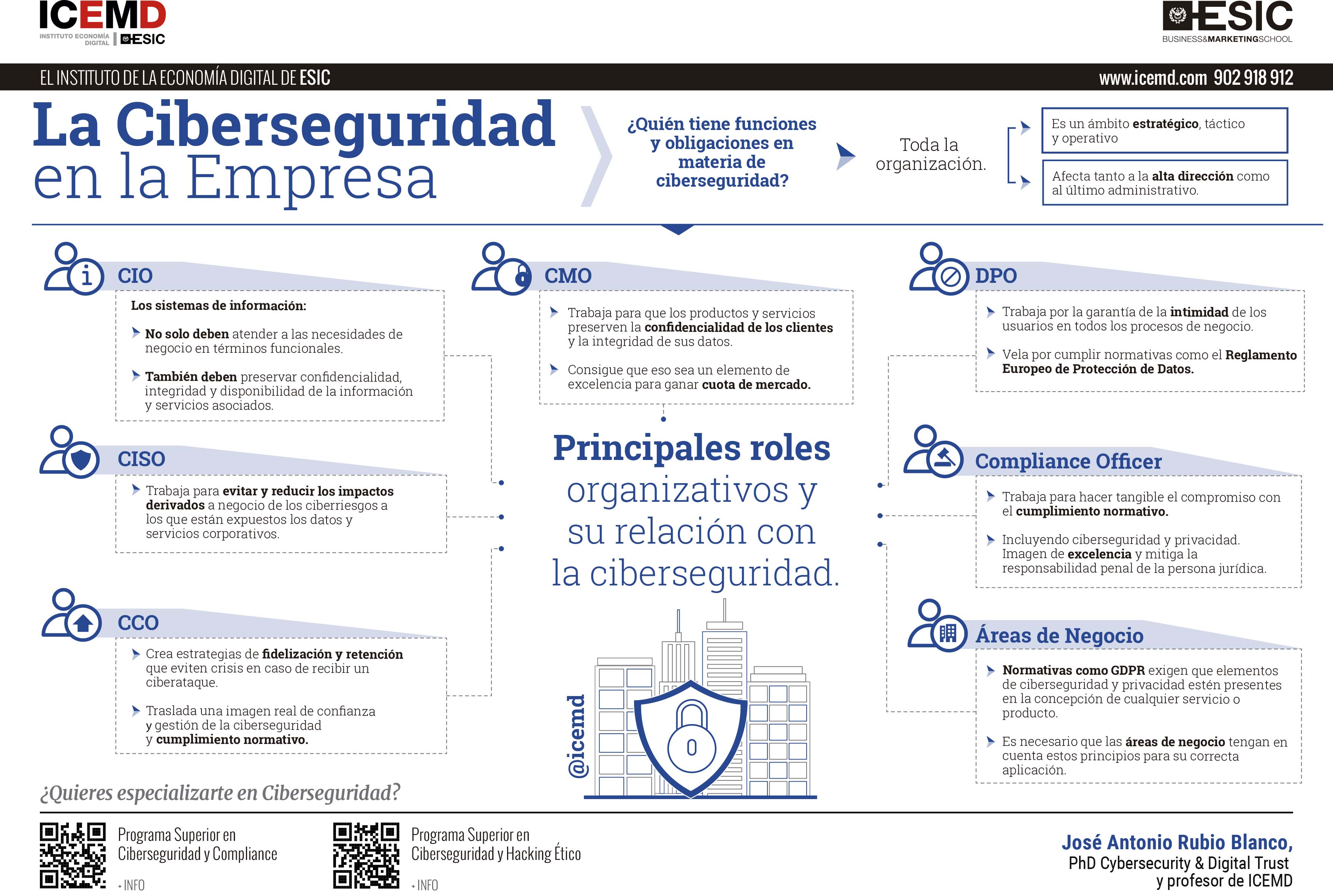 Ciberseguridad en la empresa #infografia #infographic - TICs y Formación